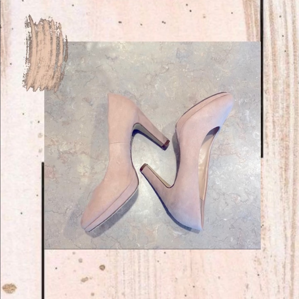 Blush pink pumps